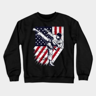 USA Karate Kick Crewneck Sweatshirt